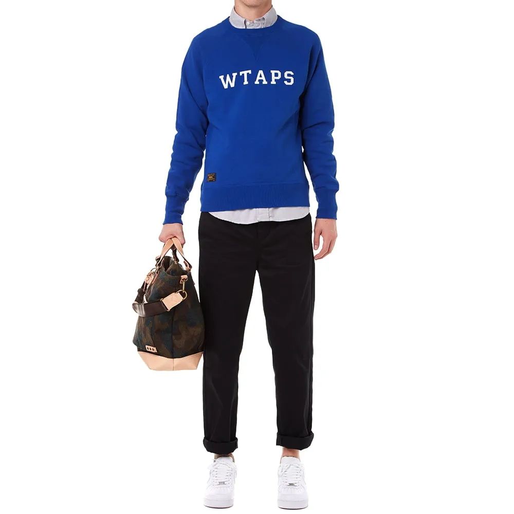 WTAPS Design 03 Cotton Crew Neck SweatBlue