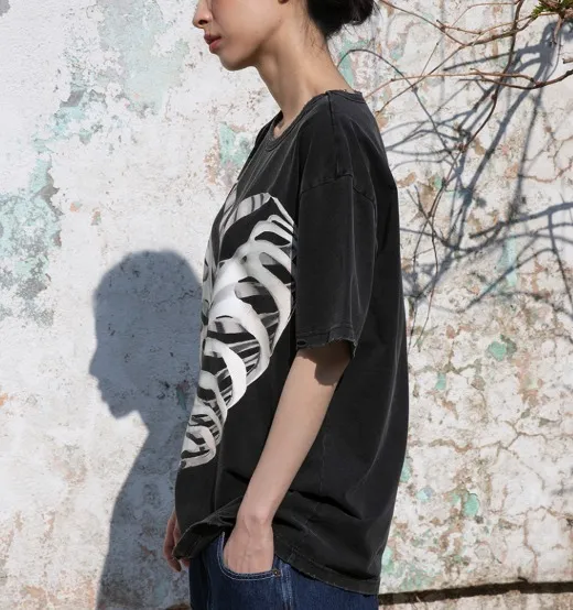 XTONZ  |Unisex U-Neck Cotton Oversized T-Shirts