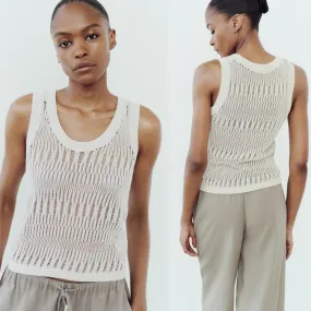 ZARA  |Cotton Metallic Tanks & Camisoles